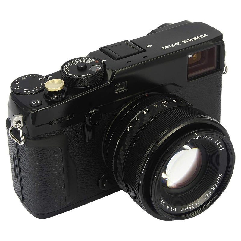 Haoge Metal Shutter Release Button for Fujifilm X100VI XT5 X-T50 X-E4 X-E2S X-E3 X-T4 X-T3 X-T30 X-T20 X-Pro3 X-Pro2 X100v X100T X100S X100F and Leica M10 M11 M240P M-P M9-P Concave Surface Golden - Image 5