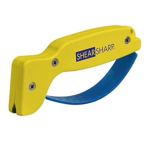 AccuSharp ShearSharp Scissors Sharpener, Diamond-Honed Tungsten Carbide Blade Sharpening Tool for Scissors, Garden Shears, Kitchen Shears, Hedge Clippers, Yellow - Image 1