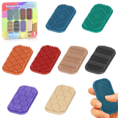 Nothomme Sensory Fidget Toys for Kids Teens Adults 8 Pack Textured Sensory Stickers Strips for Anxiety and Stress Relief for Work Office Travel or Specil Needs - Image 1