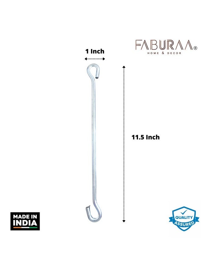 Faburaa Faburaa Hanging Metal Accessories Set for Hammock Swings Chairs, Porch Swings Used for Boxing Bag, Hang Any Article etc. (Silver, 1 Spring, 1 Rod, 2 S Hook)  - Image 3