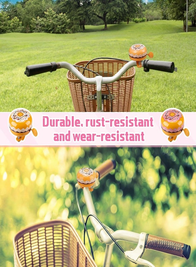 Datanly 4 Pcs Kids Bike Bells Bulk Cute Donut Bicycle Bell with Loud Crisp Sound Aluminum Mountain Bike Accessories Easy Installation for Boys Girls Adults - Image 5