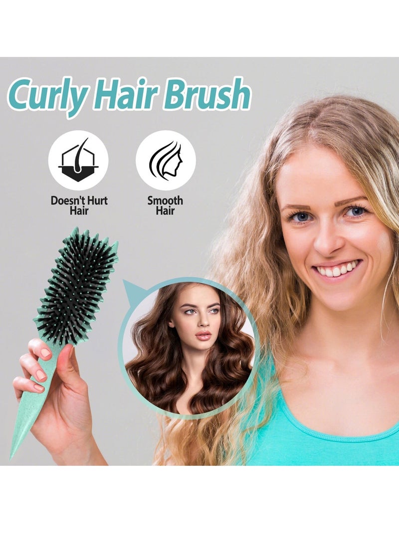BIGTHREE Curly Hair Brush, Bounce Defining Curl Brush, with Prongs, Reduce Hair Pulling And Curl Separation, Detangling, Shaping and Defining Curls, Hair Styling Tools for Women and Men - Image 3