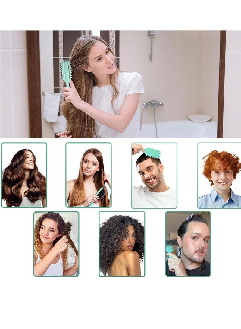 BIGTHREE Curly Hair Brush, Bounce Defining Curl Brush, with Prongs, Reduce Hair Pulling And Curl Separation, Detangling, Shaping and Defining Curls, Hair Styling Tools for Women and Men - Image 4