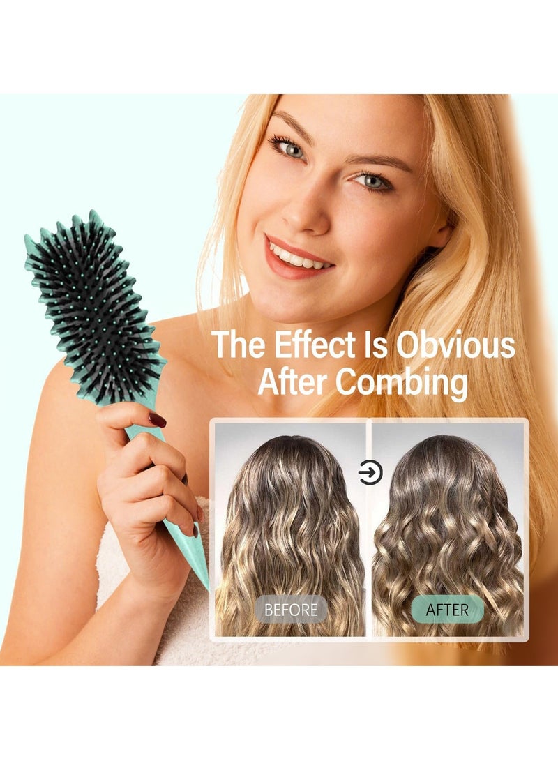 BIGTHREE Curly Hair Brush, Bounce Defining Curl Brush, with Prongs, Reduce Hair Pulling And Curl Separation, Detangling, Shaping and Defining Curls, Hair Styling Tools for Women and Men - Image 5