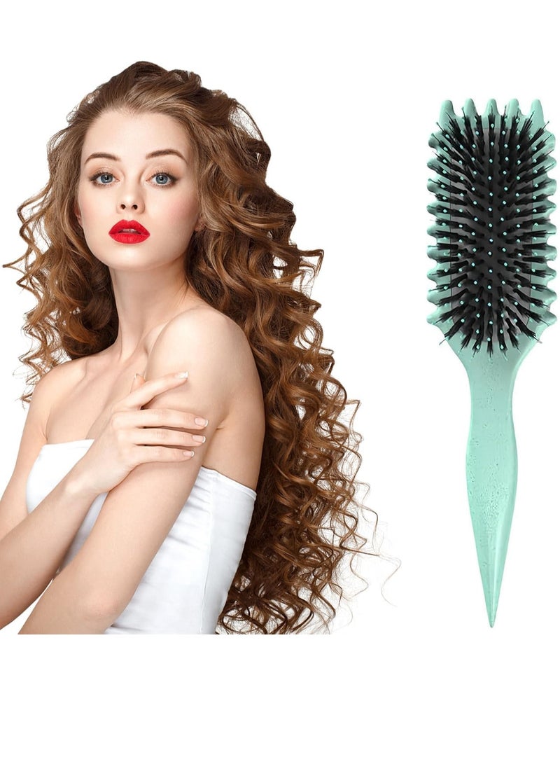 BIGTHREE Curly Hair Brush, Bounce Defining Curl Brush, with Prongs, Reduce Hair Pulling And Curl Separation, Detangling, Shaping and Defining Curls, Hair Styling Tools for Women and Men - Image 1