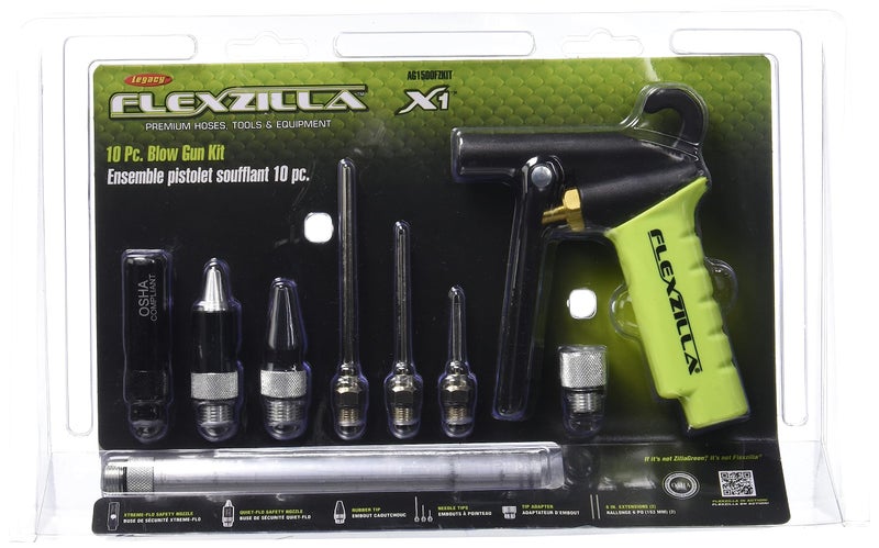 Flexzilla مجموعة مسدس النفخ Flexzilla X1، 10 قطع، زيلاغرين - AG1500FZKIT - Image 1