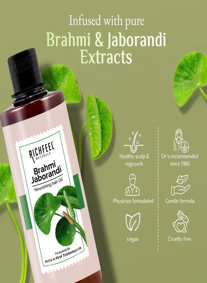 Richfeel Brahmi Jaborandi Hair Oil | 500ml | For Hair Fall, Hair Growth & Scalp Nourishment | Enriched with Brahmi, Jaborandi & Amla | Suitable for All Hair Types | Trichologist-Formulated Hair Oil - Image 3