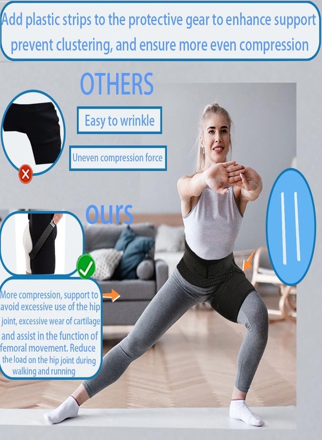 CMRCOYO Thigh Compression Sleeve | Hip & Groin Wrap for Support | Hamstring Compression Sleeve for Women & Men (X-Large, RIGHT LEG) - Image 4
