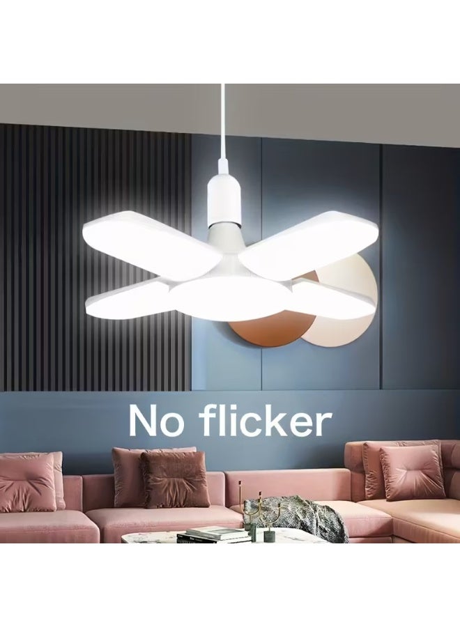 Goolsky 28 واط 6500 كلفن ثريا LED معلقة عالية السطوع - ضوء ميني قابل للطي موفر للمساحة، مزود بـ 4 لمبات LED متينة ومشرقة، مثالي لإضاءة الغرف الصغيرة، مناسب للمنازل والمكاتب وغرف المعيشة - Image 3