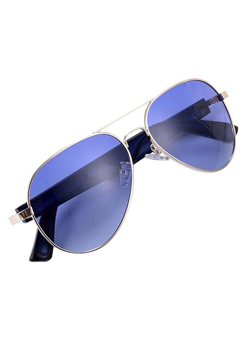 Generic MZ01 Smart Bluetooth Glasses for Listening to Music and Talking Sunglasses with UV Protection, Fast Charging, Polarized Lenses for Driving (Blue)  - Image 1