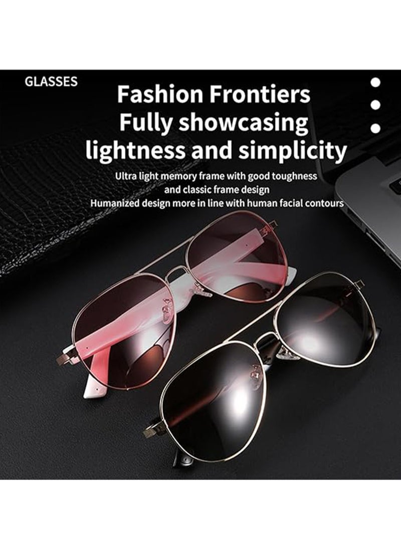 Generic MZ01 Smart Bluetooth Glasses for Listening to Music and Talking Sunglasses with UV Protection, Fast Charging, Polarized Lenses for Driving (Blue)  - Image 5