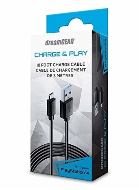 dreamGEAR- Playstation 4 Charge and Play Premium Connection Cable- Perfect for Charging DualShock4 Controllers