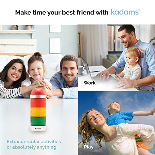 KADAMS Visual Timer for Kids with Audio Pre-Alarm - Traffic Light Alarm for Kids Toddler Teachers Classroom Home Time Management Tool 24hr Countdown Pause Memory Function, Silver - Image 5