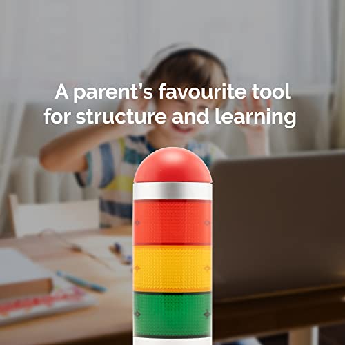 KADAMS Visual Timer for Kids with Audio Pre-Alarm - Traffic Light Alarm for Kids Toddler Teachers Classroom Home Time Management Tool 24hr Countdown Pause Memory Function, Silver - Image 4