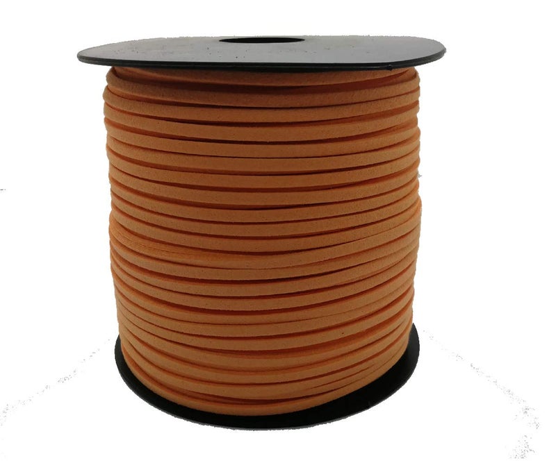 Pamir Tong Faux Leather Cord for Jewelry Making 100 Yards 2.6mm Thin Suede String Rope Orange Bracelet Cords DIY Crafts String for Necklace-Dream Catcher Supplies-Hat- Walking Stick - Image 3