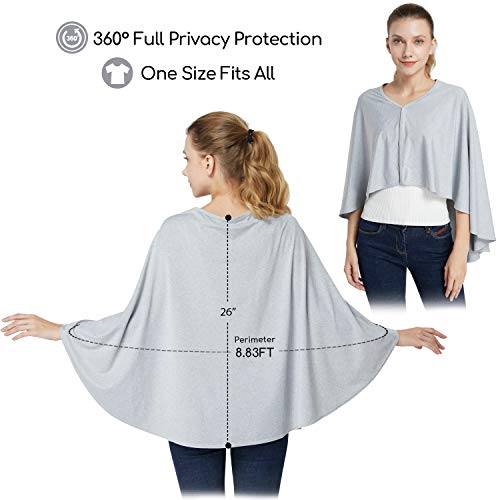 Kefee Kol Nursing Cover & Baby Nursing Poncho,Multi Use Breastfeeding Cover for CarSeat Canopy, High Seat Cover, Stroller Cover, Shopping Cart Cover,Nursing Scarf for Boy and Girl by Kefee Kol (Grey) - Image 5