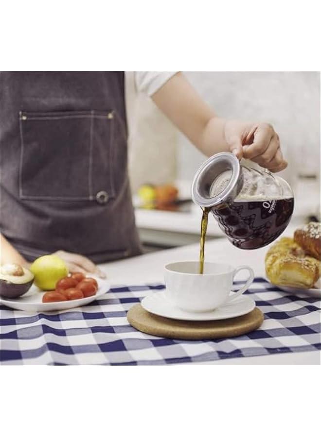 HOOKOR Glass Coffee Server for Drip Coffee Maker, Standard Glass Coffee Carafe, Coffee Pot with Lid, Clear Coffee Pot, 600ml,Gift Present (800ml) - Image 3