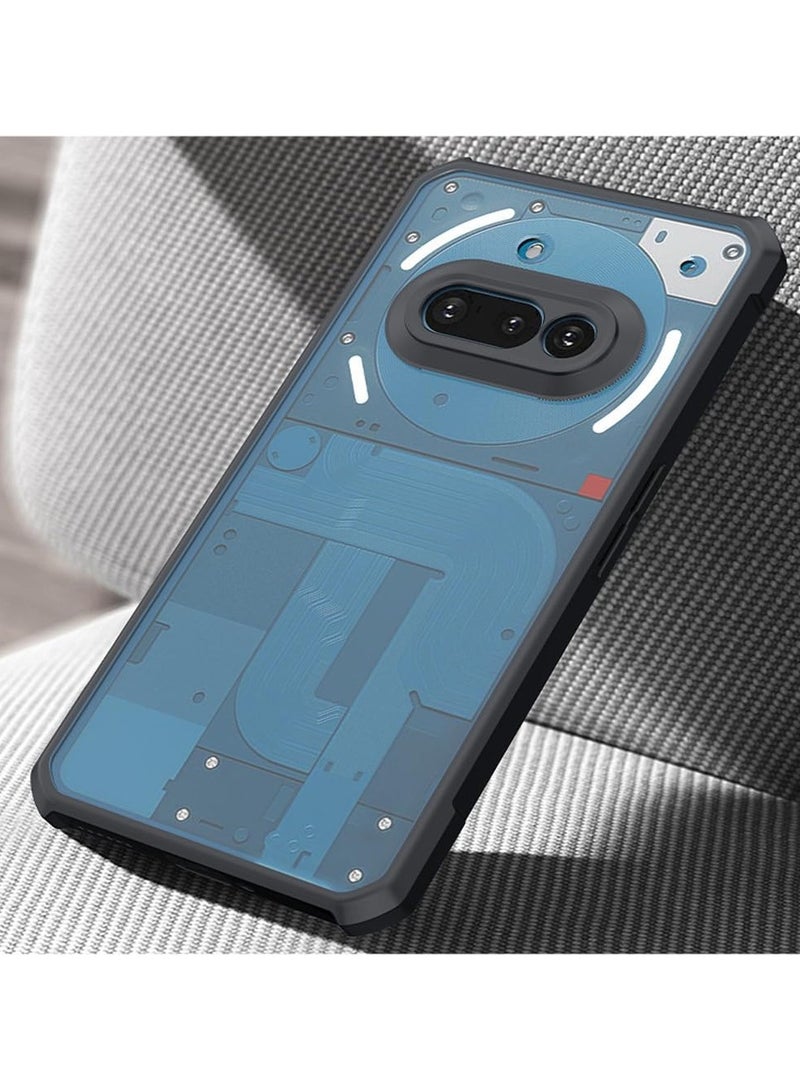 For Nothing Phone 3a Case Ultra-Thin Cover Soft TPU Bumper + Acrylic Clear Back  Airbags Shookproof Drop Protection for Nothing Phone (3a),Black - Image 5
