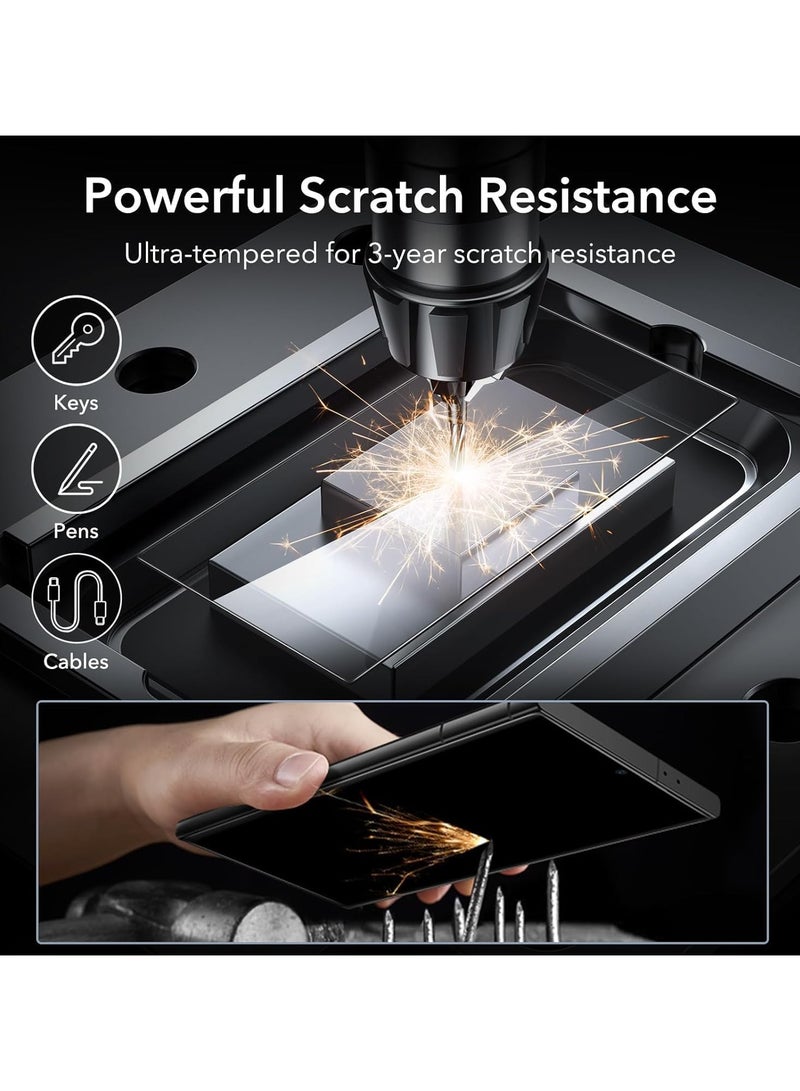 Muzz Fingerprint Support Screen Protector for Samsung Galaxy S22 Ultra 2 Pack HD Clear UV Tempered Glass (Galaxy S22 Ultra) - Image 3