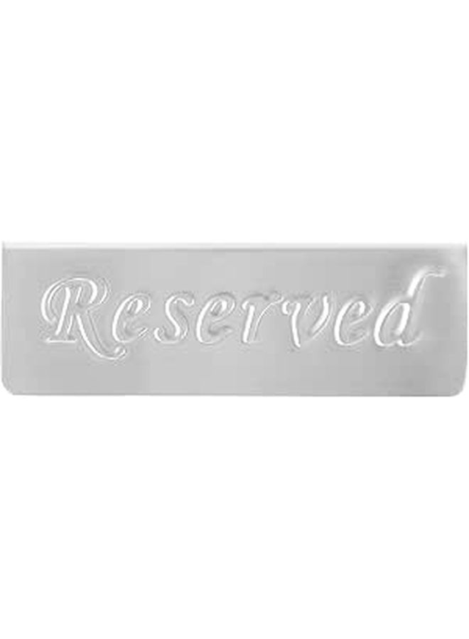 Stainless Steel Double Sided Table Reservation Sign for Restaurant Dinner Parties and Weddings - Image 1