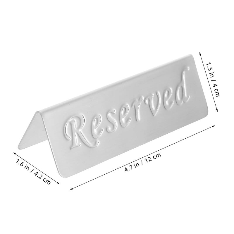 Stainless Steel Double Sided Table Reservation Sign for Restaurant Dinner Parties and Weddings - Image 3