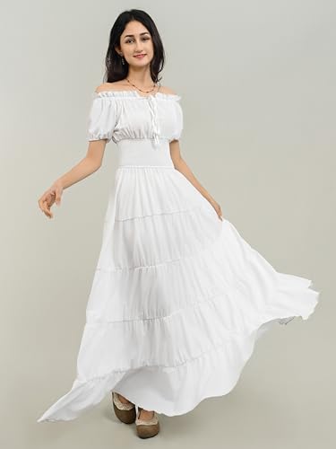Zhitunemi Renaissance Costume Women Dress: Halloween Costumes Woman 2025 Renaissance Dresses - Halloween Party Theme Events White M - Image 2