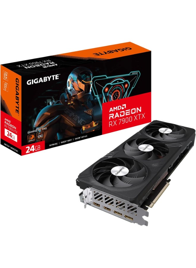 جيجابايت بطاقة الرسوميات Radeon RX 7900 XTX Gaming OC 24G، 3 مراوح WINDFORCE، 24GB 384-bit GDDR6، بطاقة الفيديو GV-R79XTXGAMING OC-24GD - Image 1
