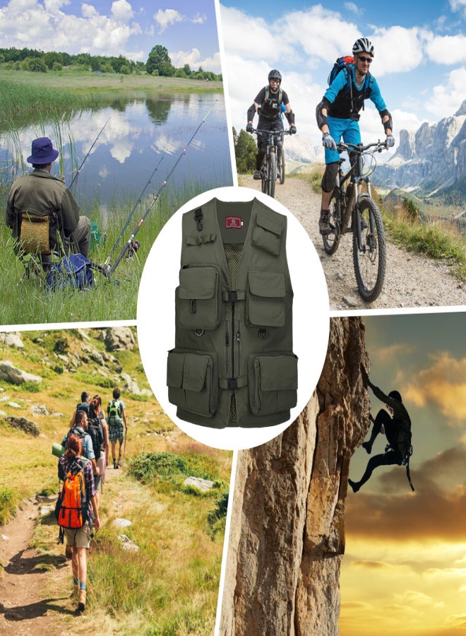 JARUSITE Fishing Photography Vest Summer Multi Pockets Mesh Jackets Quick Dry Waistcoat - Image 4