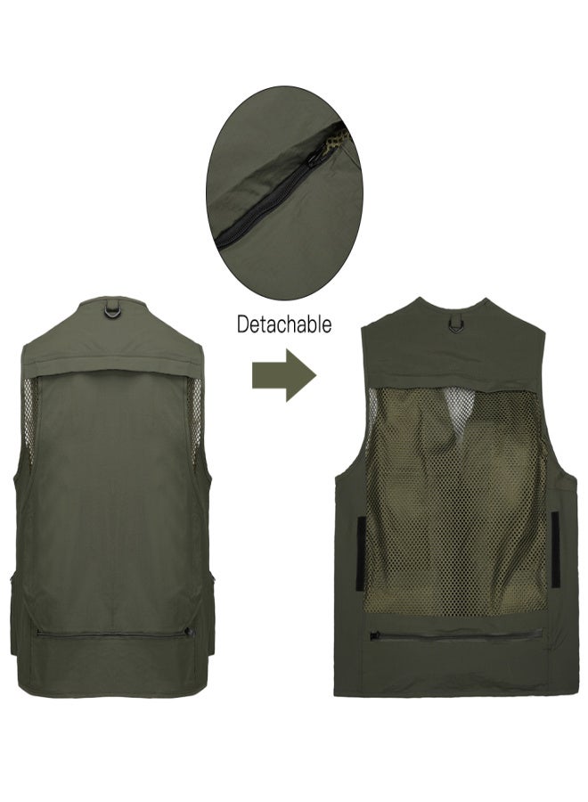 JARUSITE Fishing Photography Vest Summer Multi Pockets Mesh Jackets Quick Dry Waistcoat - Image 5