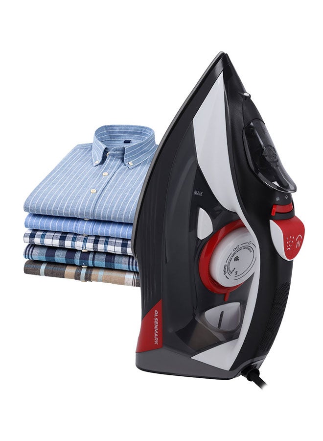 Olsenmark Steam Iron With Water Tank 350 ml 2200 W OMSI1838 Black/Red - Image 1