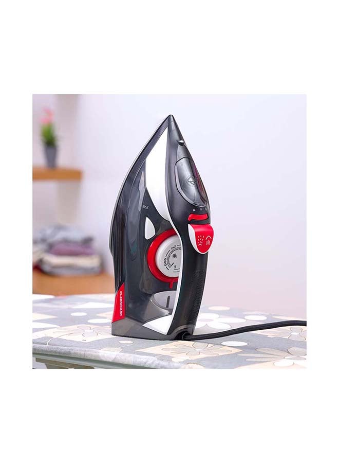 Olsenmark Steam Iron With Water Tank 350 ml 2200 W OMSI1838 Black/Red - Image 2