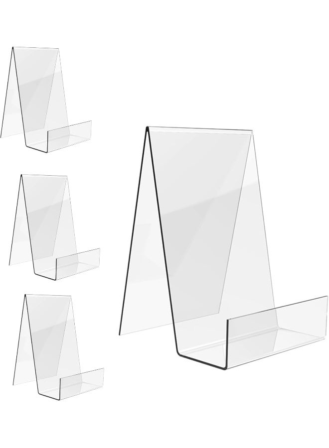 TPGP حامل كتب أكريليك مع حافة، حامل عرض أكريليك شفاف، حامل لوحي شفاف لعرض الصور، الكتب، أوراق الموسيقى، دفاتر الملاحظات، الأعمال الفنية، الأقراص المدمجة، إلخ. (5 قطع كبيرة) - Image 1