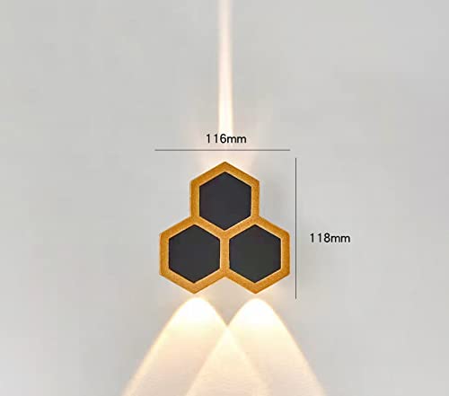 CITRA 3W LED Black Gold Waterproof Outdoor Wall Lamp Up Down Light - Warm White - Image 4