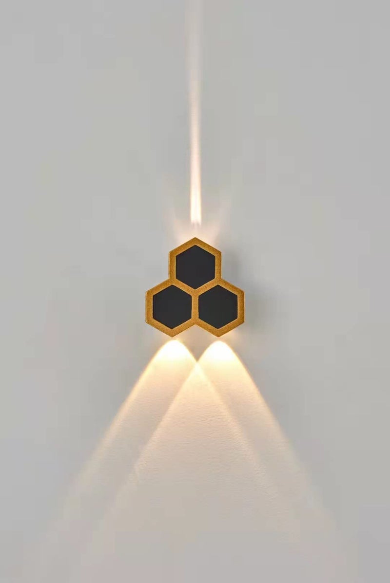 CITRA 3W LED Black Gold Waterproof Outdoor Wall Lamp Up Down Light - Warm White - Image 2