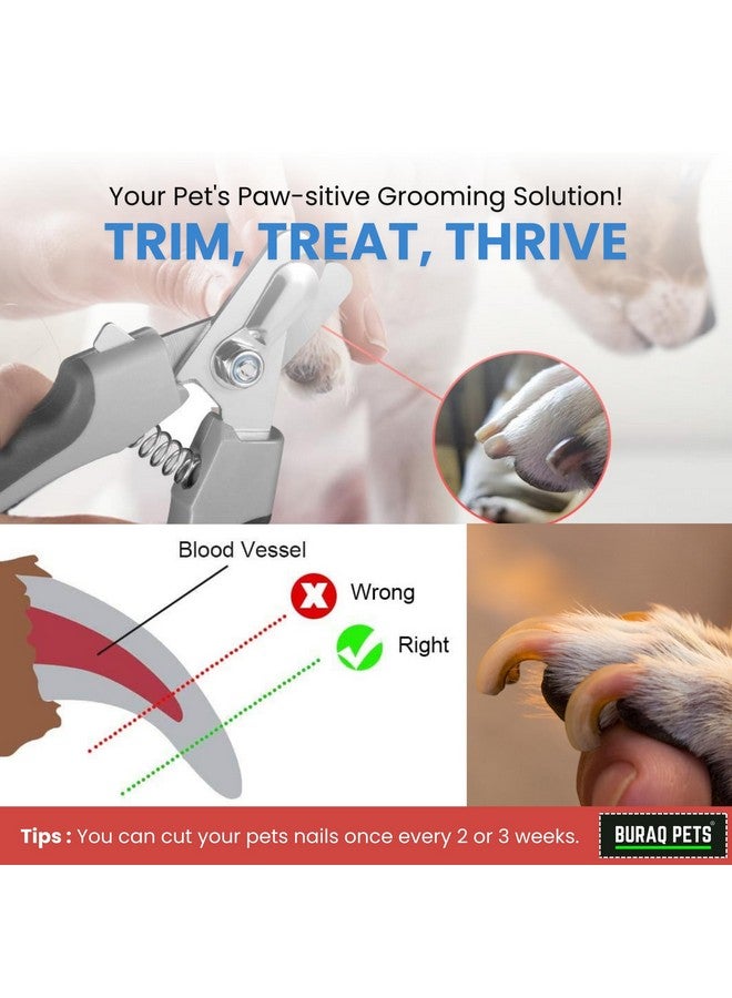 Buraq Pets Dog Nail Cutter with Nail Filer, Professional Pet Nail Clipper for Dogs, Cats, Puppies & Small Animals, Durable, Safe, Ergonomic Grooming Tool for Precise Trimming - Image 3