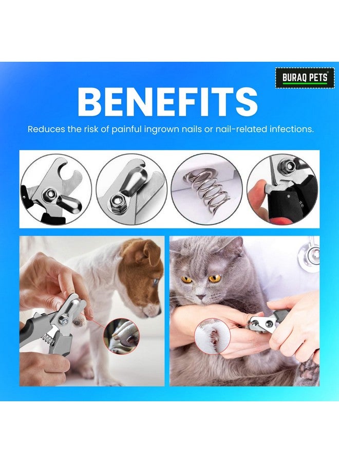 Buraq Pets Dog Nail Cutter with Nail Filer, Professional Pet Nail Clipper for Dogs, Cats, Puppies & Small Animals, Durable, Safe, Ergonomic Grooming Tool for Precise Trimming - Image 2