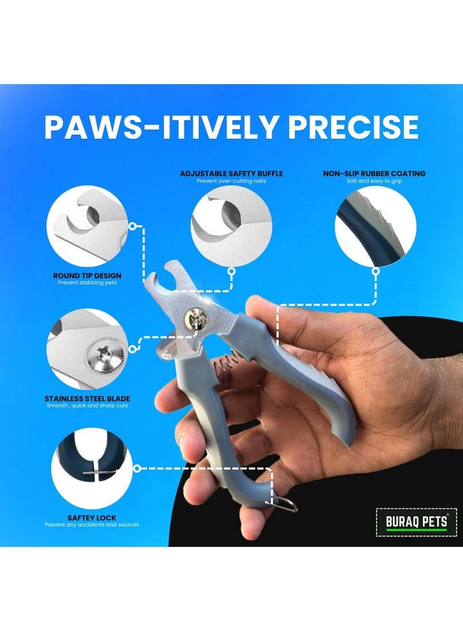 Buraq Pets Dog Nail Cutter with Nail Filer, Professional Pet Nail Clipper for Dogs, Cats, Puppies & Small Animals, Durable, Safe, Ergonomic Grooming Tool for Precise Trimming - Image 5