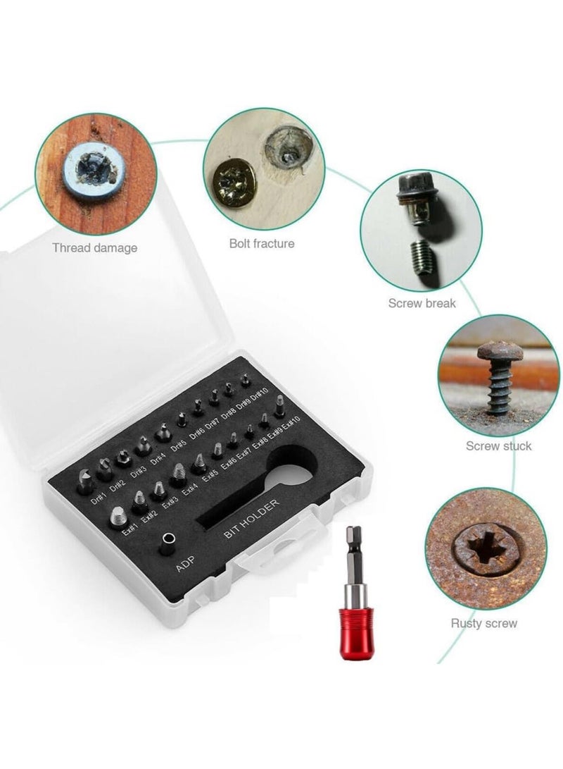 GGOOT 22Pcs Broken Screw Extractor Set is Used to Disassemble The Hardware Tools for Stripping The Thread Screws Set  - Image 5