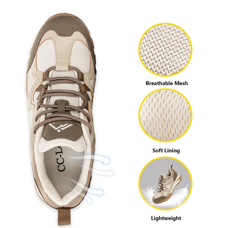 CC-Los Women's Lightweight Waterproof Hiking Shoes for Walking, Outdoor & Climbing Beige Size 9 - Image 5