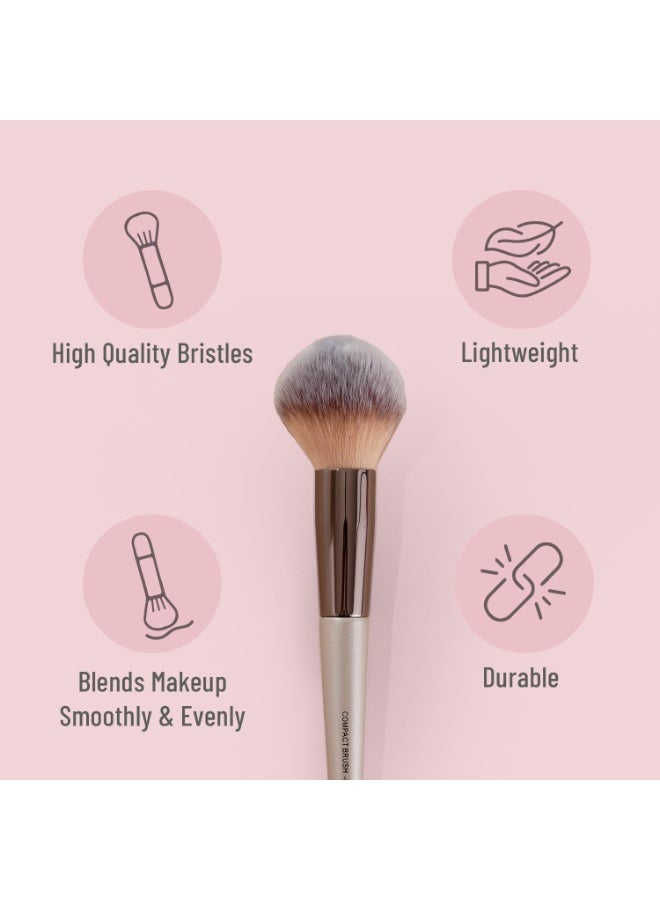 Swiss Beauty Compact Powder Brush, Silver - Image 3