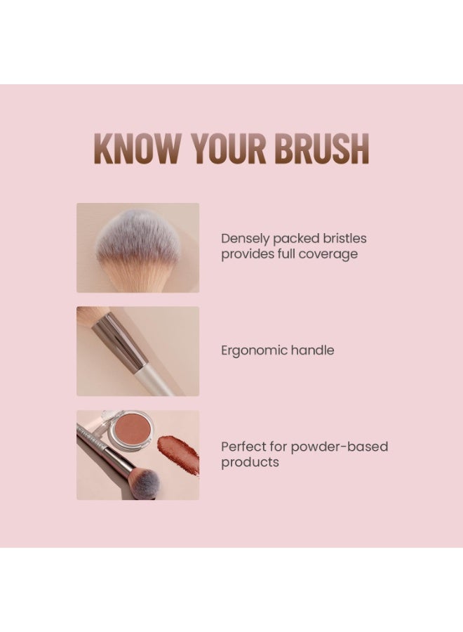 Swiss Beauty Compact Powder Brush, Silver - Image 4