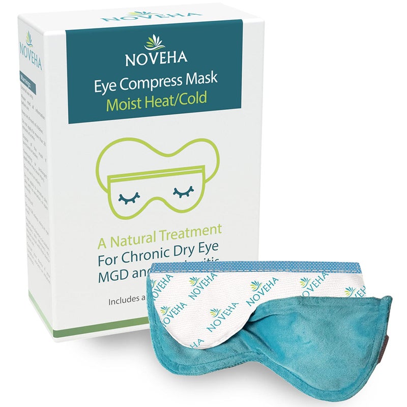 NOVEHA NOVEHA Ultra Warm Compress Eye Mask  Moist Hot Technology for Sensitive Dry Eyes Microwave Activated  Relieves Stye or Pink Eye Heat Water Procedure for Irritated Eyes and Eyelid Bumps 