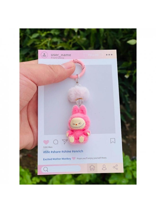 LABUBU Labubu Plush Rubber Mobile Phone Pendant Keychain 
