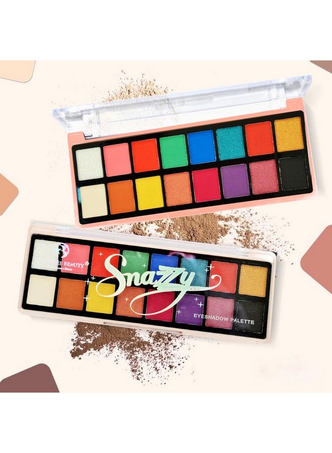 adbeni 16 Colors Snazzy Eyeshadow Palette 18G | Vibrant, Long-Lasting Shades For Every Look | Matte & Shimmery Finish | Shade-02 - Image 2