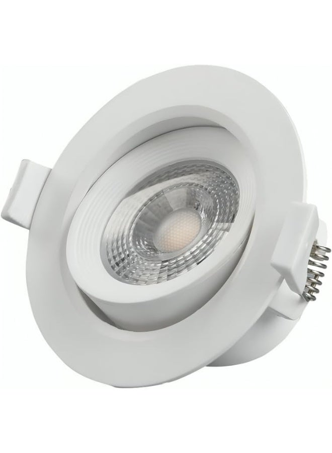 Royal Apex Adjustable Round Led Downlight 7W 240Vac -White Ceiling Spotlight Ip40 Rated | For Indoor Home And Office Use (6500K-Day Light-) - Image 2