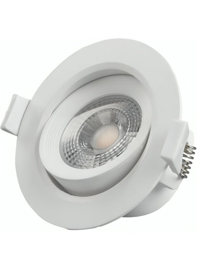 Royal Apex Adjustable Round Led Downlight 7W 240Vac -White Ceiling Spotlight Ip40 Rated | For Indoor Home And Office Use (6500K-Day Light-) - Image 1