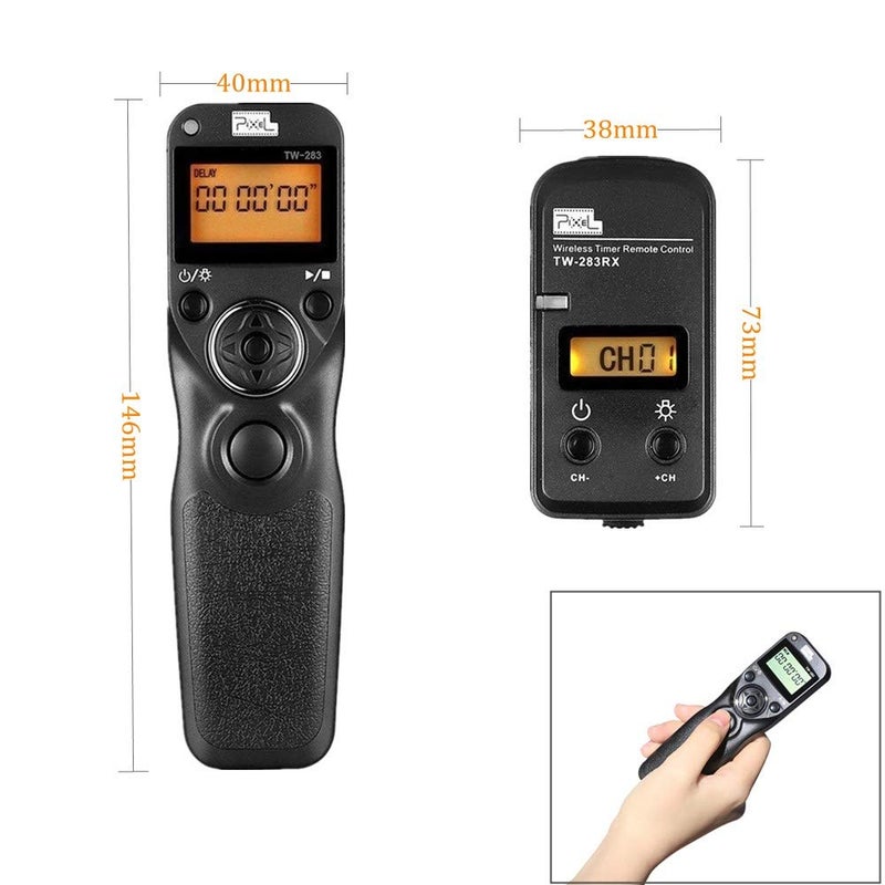 Pixel Wireless Timer Remote Shutter Release TW283-S2 Wireless Remote Control Wire Release Compatible with Sony a1 a9 a7 a7R a7S a6600 a6500 a6400 a6300 a6100 a6000 a5000 RX100II RX10 RX0 a68 ZV-1 HX99 - Image 2