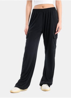 Clue Black Voile Cargo Pants  - Image 1