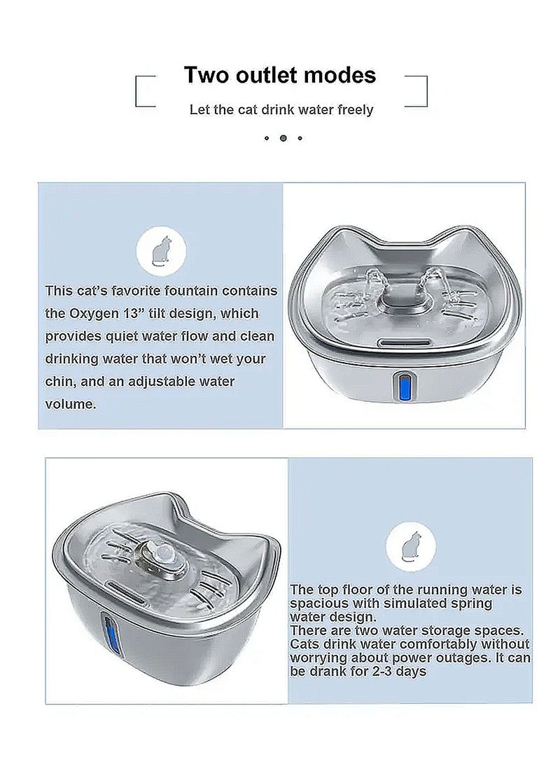 كيدل الأبحاث المتعلقة ب الفولاذ المقاوم للصدأ موزع المياه الحيوانات الأليفة - Image 2