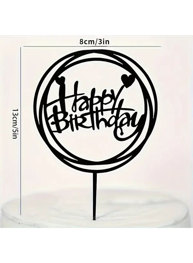 Happy Birthday Cake Toppers 10 Pcs Acrylic Party Decorations For Halloween Christmas - Image 3